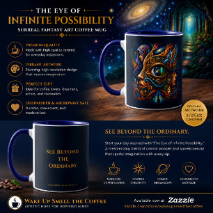 Caneca O Café do Olho da Possibilidade Infinita