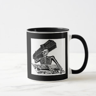 Caneca "O Calavera do pessoa" cerca de 1800's México