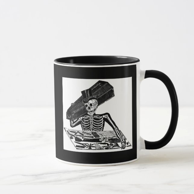 Caneca "O Calavera do pessoa" cerca de 1800's México (Direita)