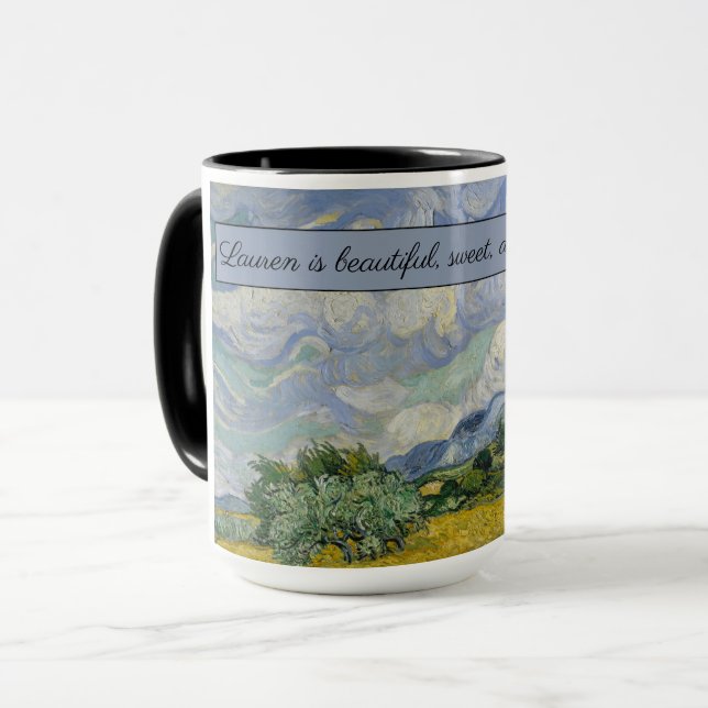 Caneca O Campo de Trigo de Vincent van Gogh com CyPrensas (Frente Esquerda)
