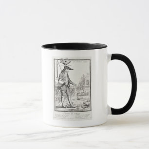 Caneca O camponês da vila, nascer a sofrer, c.1780