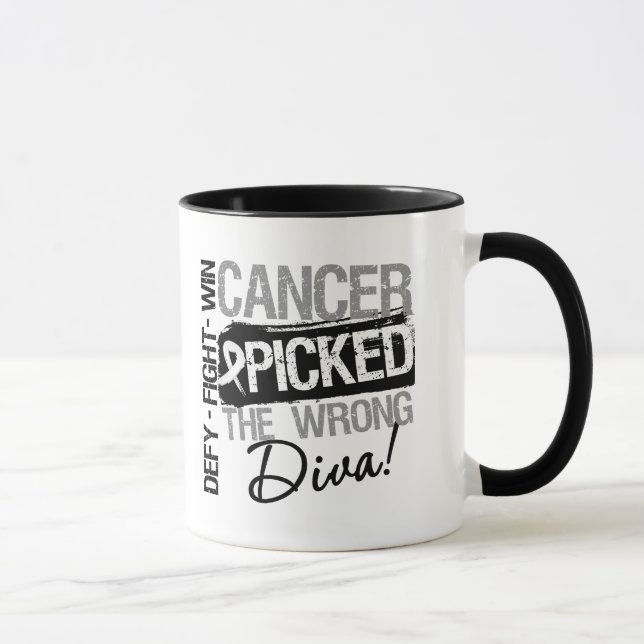 Caneca O câncer pulmonar escolheu a diva errada (Direita)