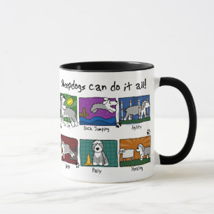 Caneca O cão ostenta o Sheepdog inglês velho