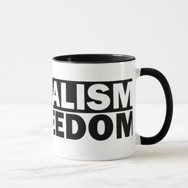 Caneca O capitalismo é liberdade (Direita)