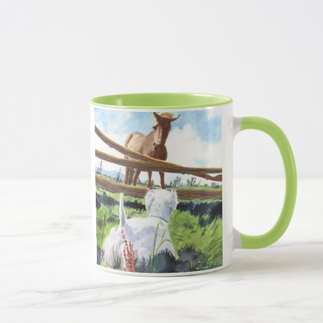Caneca O cavalo e o Terrier (Direita)
