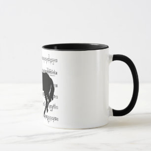 Caneca O cavalo francês da música aumentou