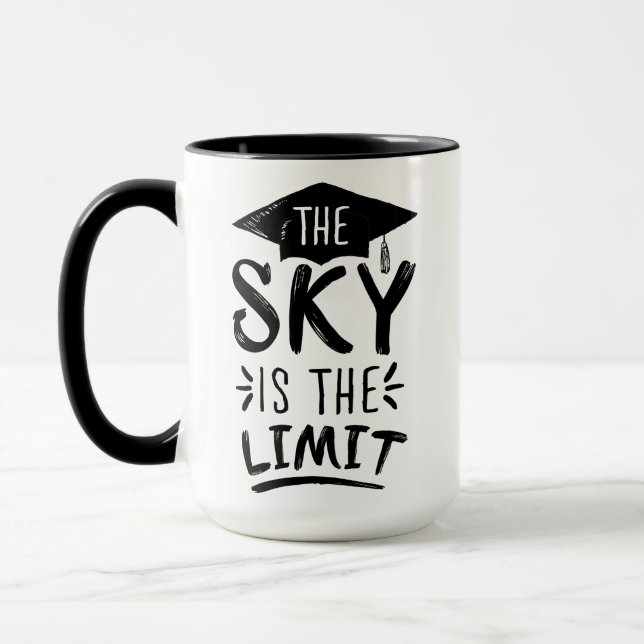 Caneca O céu é o limite de legendas leves (Esquerda)