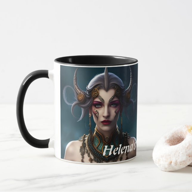 Caneca O chá de manhã da Helena personalizável (Com Donut)