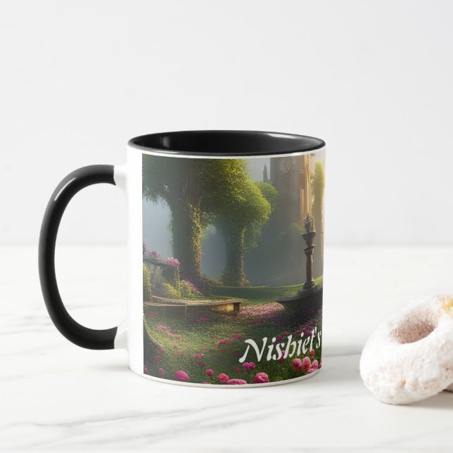 Caneca O chá de manhã da Nishiet personalizável (Com Donut)