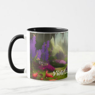 Caneca O chá de manhã da Violet personalizável