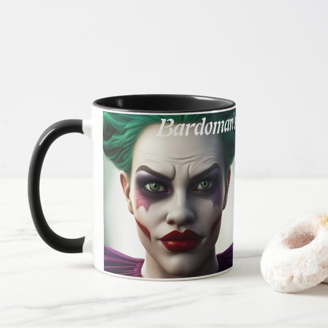 Caneca O chá de manhã de Bardoman personalizado (Com Donut)