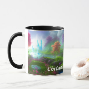 Caneca O chá de manhã de Christa personalizável