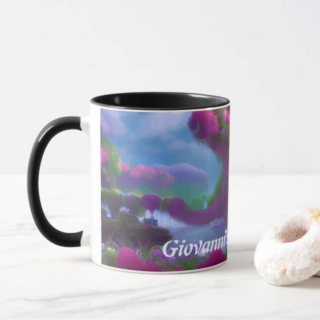 Caneca O chá de manhã de Giovanni personalizável (Com Donut)