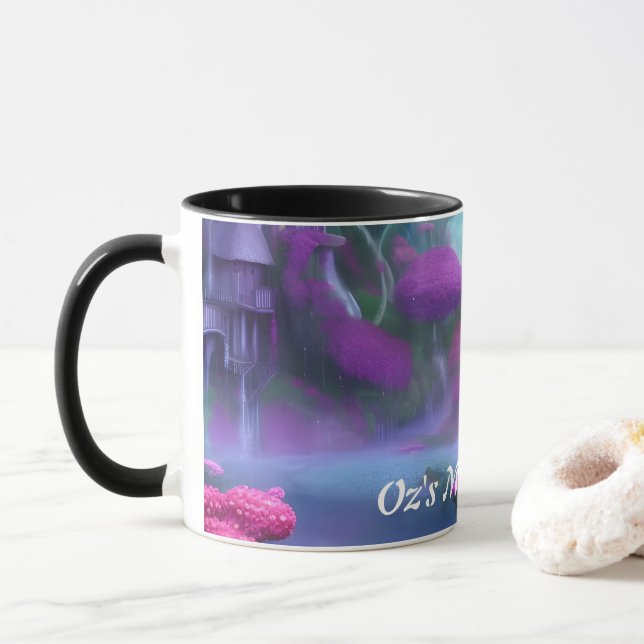 Caneca O chá de manhã personalizado personalizável de Oz (Com Donut)