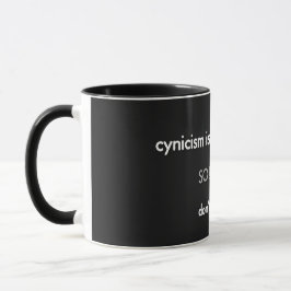 Caneca o cinismo é veneno lento...em branco no preto