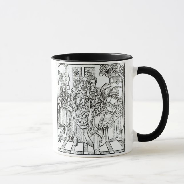 Caneca O cirurgião e os assistentes visitam um homem mal (Direita)