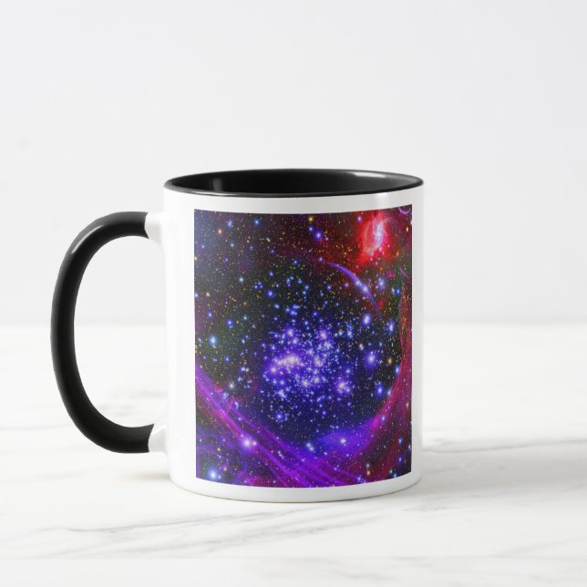 Caneca O cluster de estrelas Arches é dentro no hub (Esquerda)