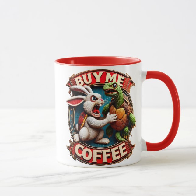 Caneca O Coelho Acelera: Comprar-Me Café! Comprar-Me Um C (Direita)