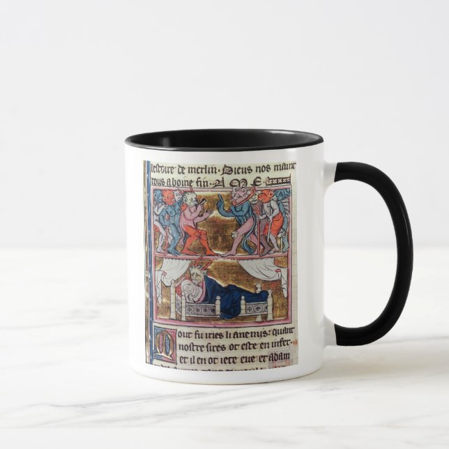 Caneca O Conselho dos demónios, 'do l'Histoire de Merlin' (Direita)