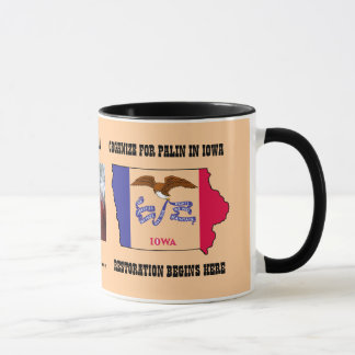 Caneca O copo organiza para Palin em Iowa