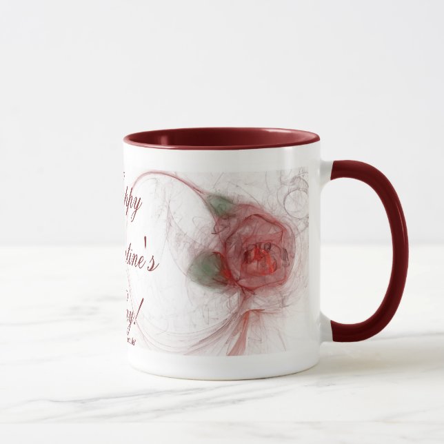 Caneca O ~ COR-DE-ROSA dos NAMORADOS no branco (Direita)