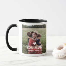 Caneca O CORAÇÃO BEM TE AMA Foto do Dia de as mães MÃE