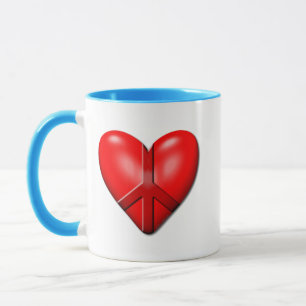 Caneca O coração da paz