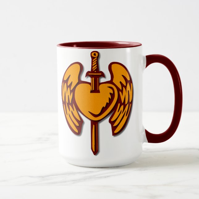 Caneca O Coração do Guerreiro do Angel (Direita)