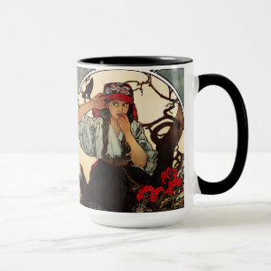 Caneca O coro dos professores de Alphonse Mucha Moravian
