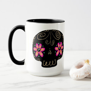Caneca O Crânio do Açúcar Calaverita Dia dos Mortos