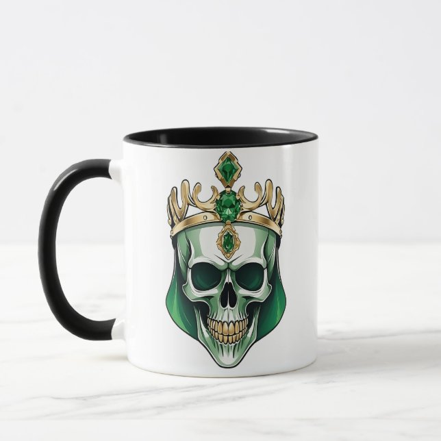 Caneca O crânio do rei verde com uma coroa judaica (Esquerda)