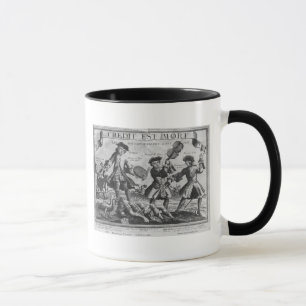 Caneca O crédito está inoperante, os devedores maus mat