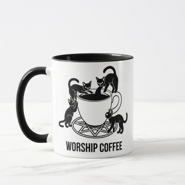 Caneca O Culto de café, café Culto (Esquerda)
