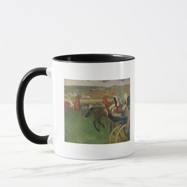 Caneca O curso de raça - jóqueis amadores (Esquerda)