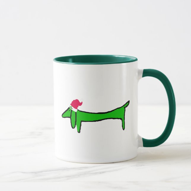 Caneca O Dachshund para o Natal (Direita)