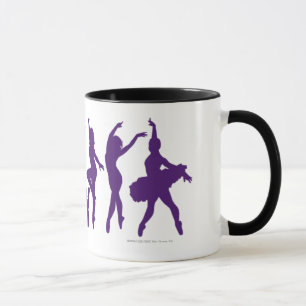 Caneca O dançarino de Acadmey da dança mostra em silhue