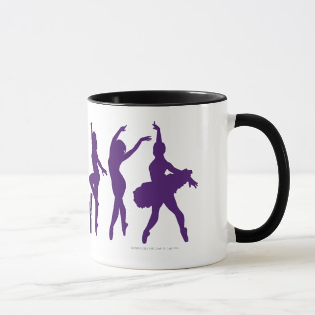 Caneca O dançarino de Acadmey da dança mostra em silhueta (Direita)