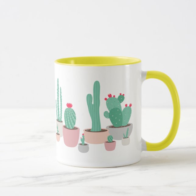 Caneca O deserto sonha cactos Potted (Direita)