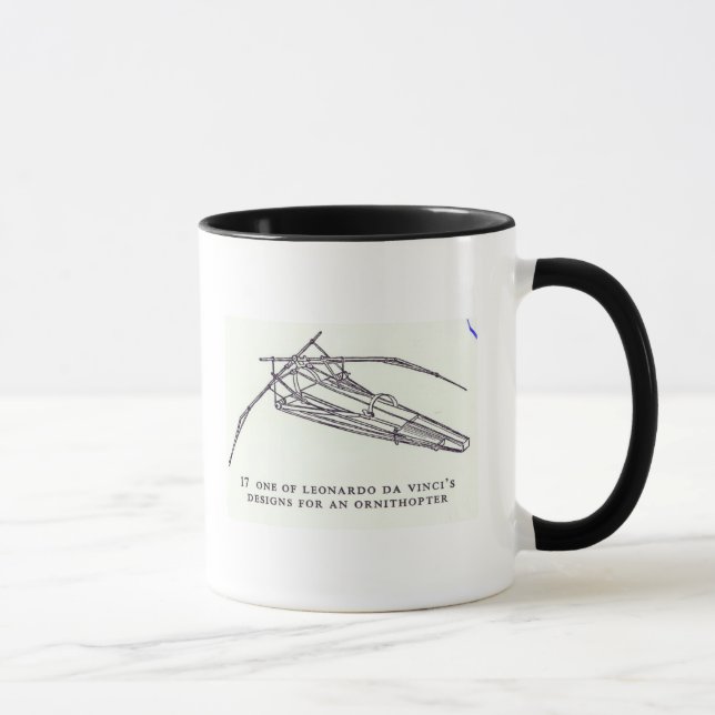 Caneca O design de Leonardo da Vinci para um Ornithopter (Direita)