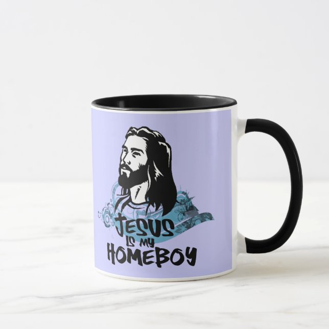Caneca O design Jesus de Riyah-Li é meu ficar em casa (Direita)