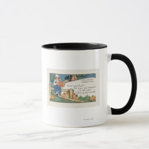Caneca O Dia das Bruxas GreetingHist e ouve