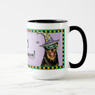 Caneca O Dia das Bruxas Rottweiler