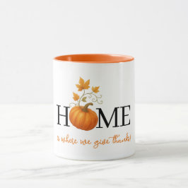 Caneca O Dia de Ação de Graças é onde damos Obrigados