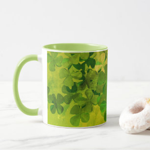 Caneca O dia de St Patrick e boa sorte, trevo da