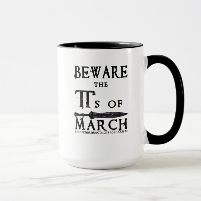 Caneca O dia do Pi Beware os Pi de março (Direita)