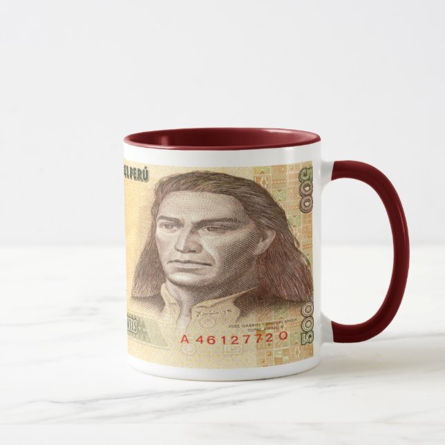 Caneca O dinheiro agride o _Peru (Direita)