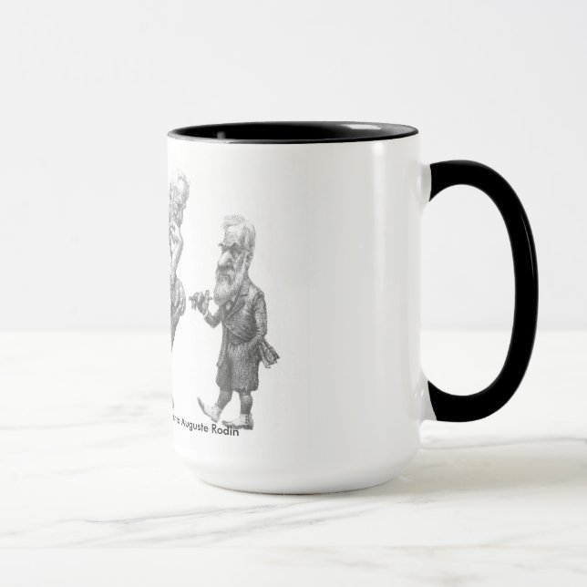 Caneca O Dr. Freud comissão um retrato a Auguste Rodin (Direita)