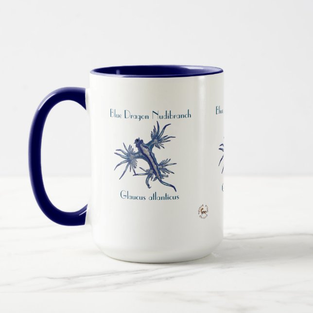 Caneca O Dragão Azul Nudibranch de Chrissy Wild (Esquerda)