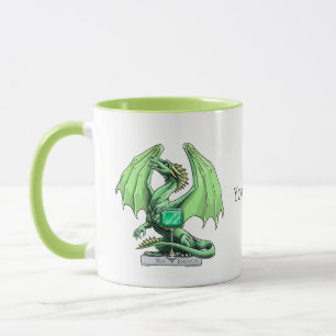 Caneca O Dragão Birthstone de May: Emerald