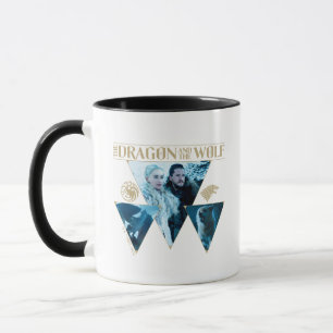 Caneca O Dragão e o Wolf Daenerys e Jon Graphic